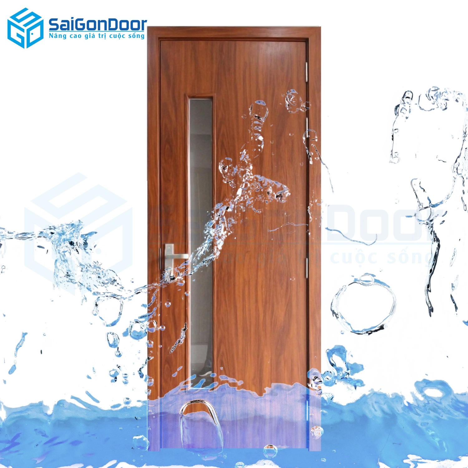 Chống nước là đặc tính riêng biệt của dòng cửa gỗ chịu nước Composite