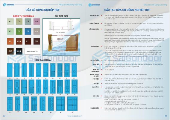 Catalogue cửa gỗ công nghiệp