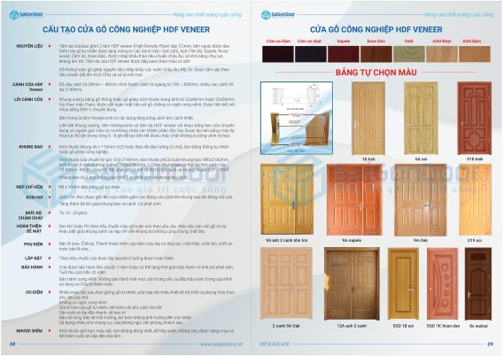 Catalogue cửa gỗ công nghiệp