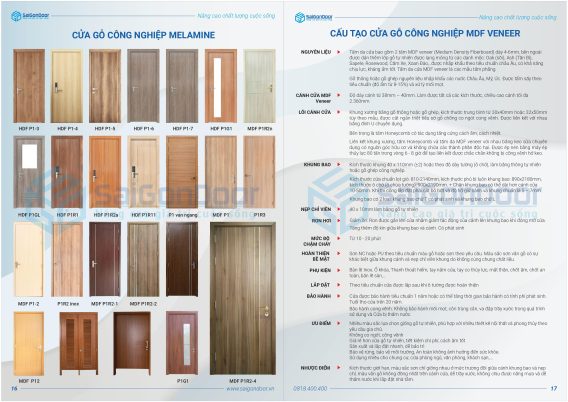 Catalogue cửa gỗ công nghiệp