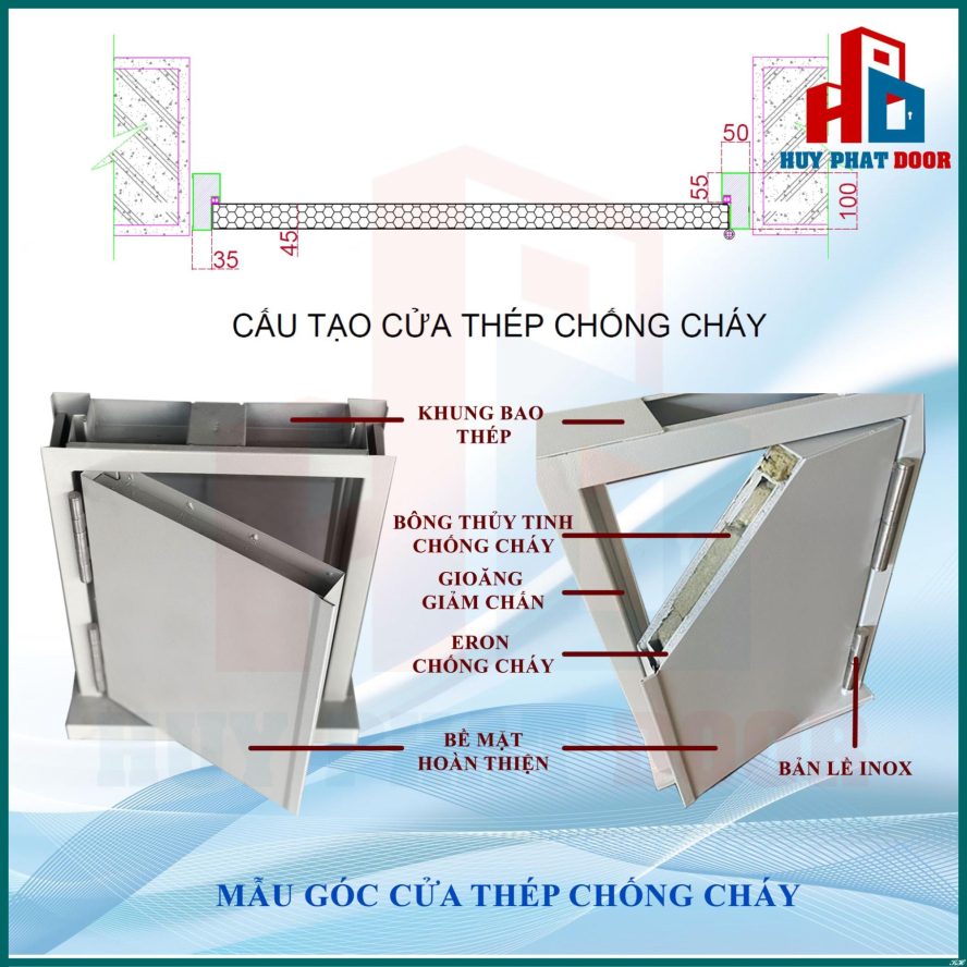 Cấu tạo cửa thép chống cháy