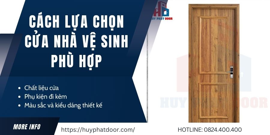 Cách lựa chọn cửa nhà vệ sinh phù hợp Cách lựa chọn cửa nhà vệ sinh phù hợp