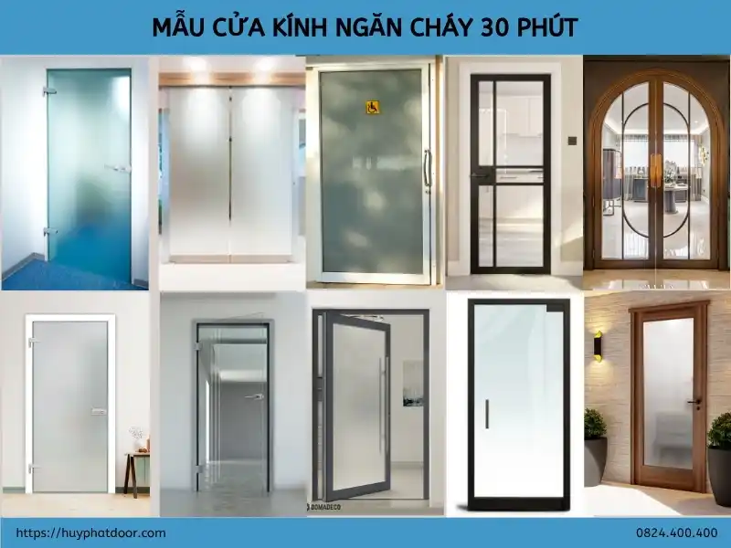 Mẫu cửa kính ngăn cháy 30 phút Mẫu cửa kính ngăn cháy 30 phút