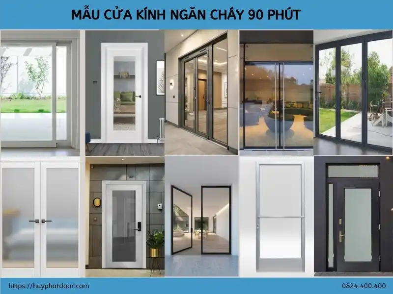 Mẫu cửa kính ngăn cháy 90 phút Mẫu cửa kính ngăn cháy 90 phút