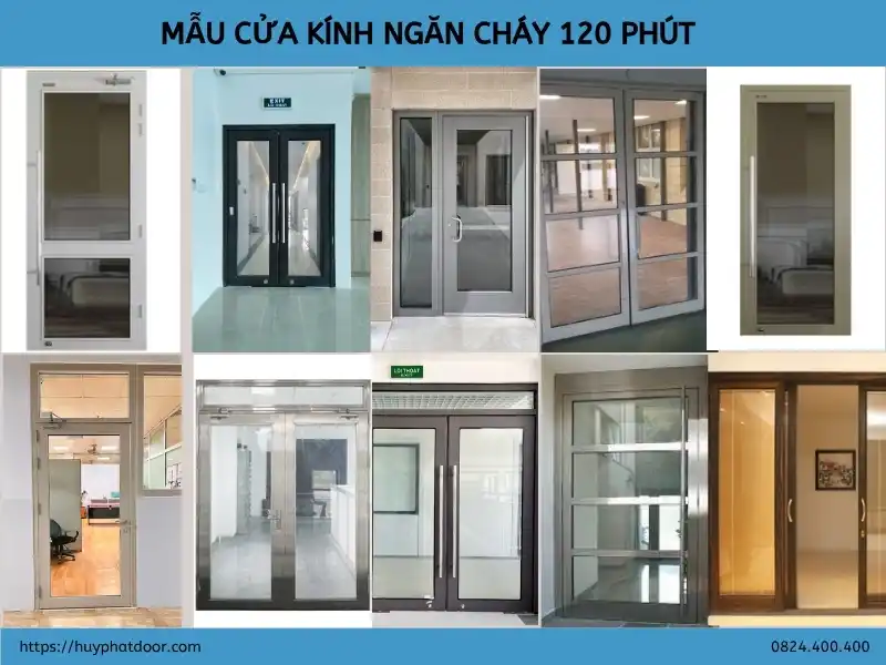 Mẫu cửa kính ngăn cháy 120 phút Mẫu cửa kính ngăn cháy 120 phút