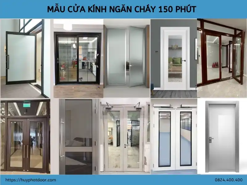 Mẫu cửa kính ngăn cháy 150 phút Mẫu cửa kính ngăn cháy 150 phút