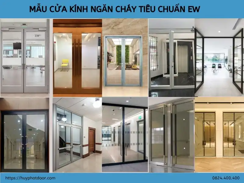 Mẫu cửa kính ngăn cháy tiêu chuẩn EW Mẫu cửa kính ngăn cháy tiêu chuẩn EW