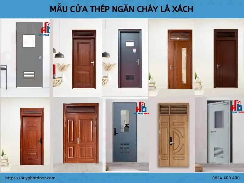 Mẫu cửa thép ngăn cháy lá xách Mẫu cửa thép ngăn cháy lá xách