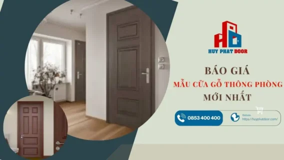 Báo giá cửa gỗ thông phòng được cập nhật mới nhất