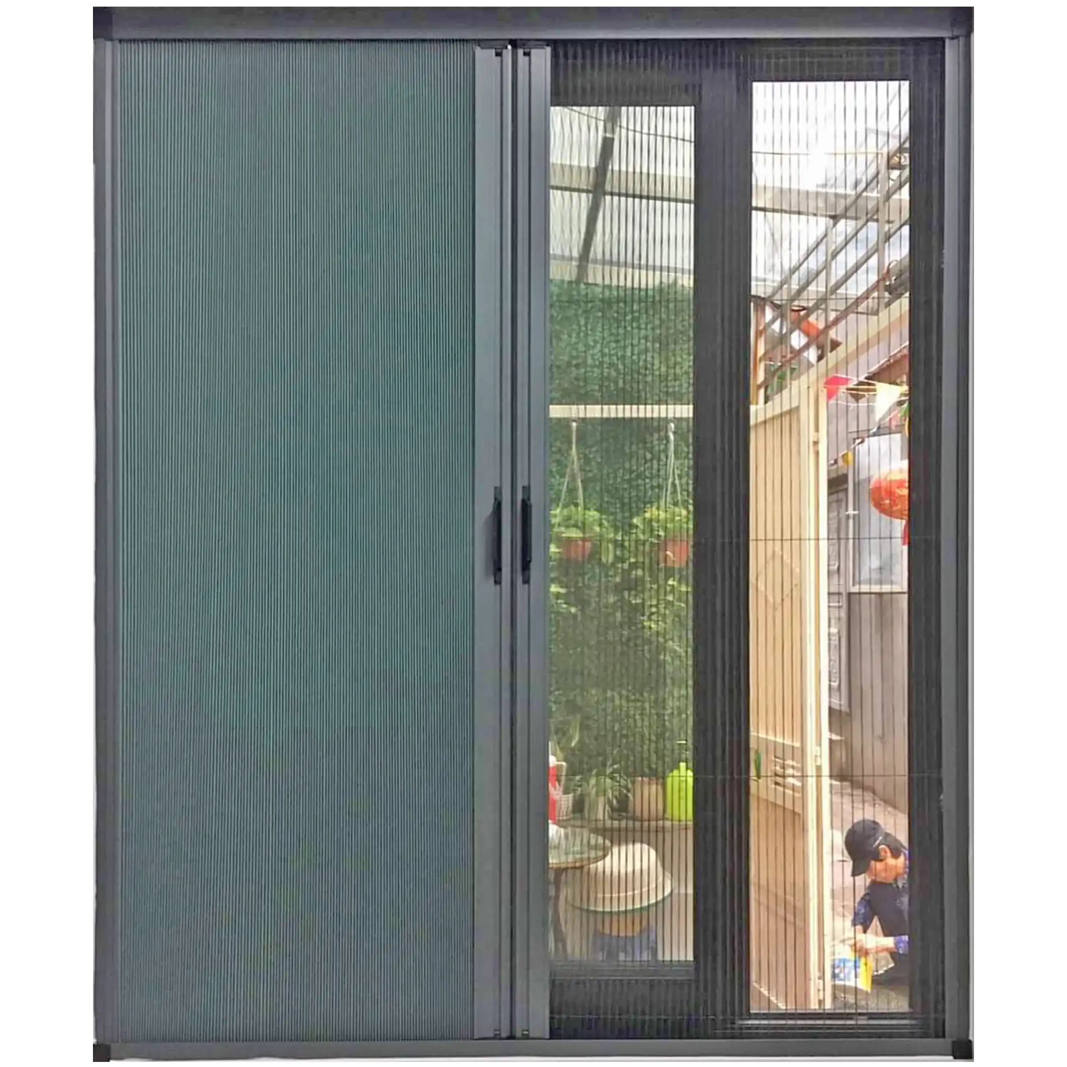 Cửa lưới kết hợp rèm tổ ong 2 1 Cua luoi ket hop rem to ong 2