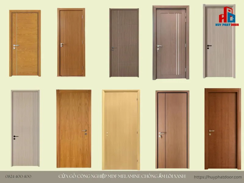 Mẫu cửa gỗ công nghiệp MDF Melamine chống ẩm lõi xanh Mẫu cửa gỗ công nghiệp MDF Melamine chống ẩm lõi xanh