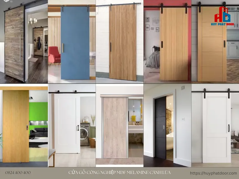 Mẫu cửa gỗ công nghiệp MDF Melamine cánh lùa Mẫu cửa gỗ công nghiệp MDF Melamine cánh lùa